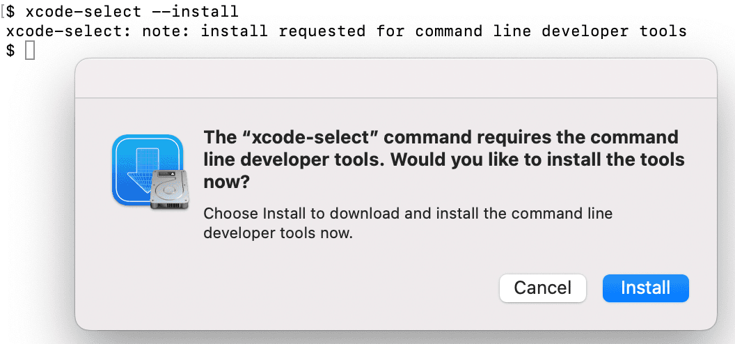 Xcode Tools Popup