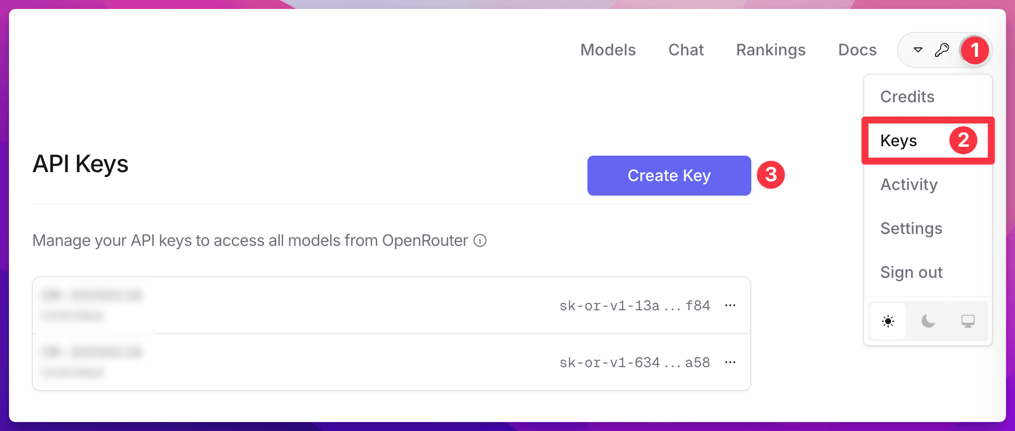 OpenRouter Step 1